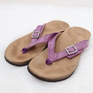 Vionic Purple Crocodile Thong Sandal Flip Flop 7